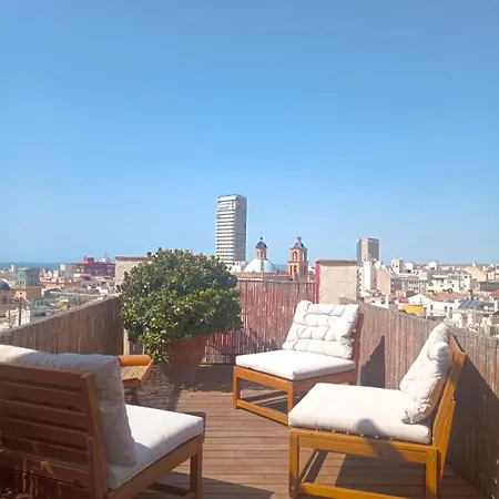 דירה The Old Town Artist Workshop, Impressive Rooftop, Terrace With Amazing Views And Sea Views, Bbq, Air Conditioner, Wifi אליקאנטה